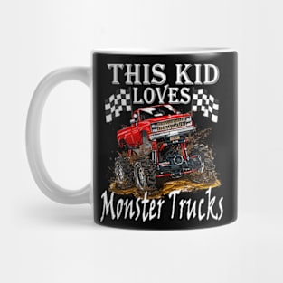 This Kid Loves Monster Trucks Boys Girls Mug